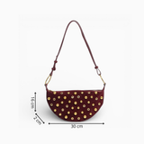 Sac A Main Croissant Cloutés
