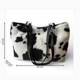 Grand Sac Cabas Peluche Vache