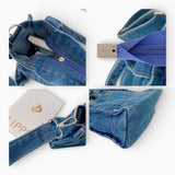 Petit Sac A Main Denim Bleu