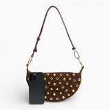 Sac A Main Croissant Cloutés