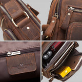 Sacoche Cuir Véritable Vintage