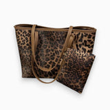 Sac A Main Tote Léopard Set 2 Pièces