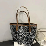 Sac A Main Tote Léopard Set 2 Pièces