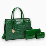 Sac A Main Croco 3 Pièces