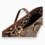 Sac A Main Tote Léopard Set 2 Pièces