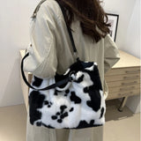 Grand Sac Cabas Peluche Vache
