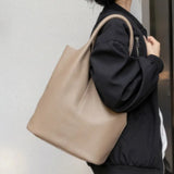 Sac A Main Seau Cuir Véritable