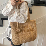 Sac A Main Femme Paille Tressée Grande Capacité