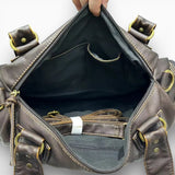 Sac A Main Cuir Lavé Multipoches