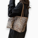 Sac A Main Tote Léopard Set 2 Pièces