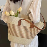 Sac A Main Panier Paille Tressée