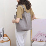 Sac A Main Seau Cuir Véritable