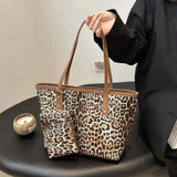 Sac A Main Tote Léopard Set 2 Pièces