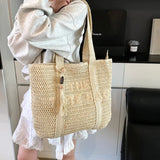Sac A Main Femme Paille Tressée Grande Capacité