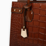 Sac A Main Croco 3 Pièces