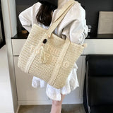 Sac A Main Femme Paille Tressée Grande Capacité