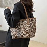 Sac A Main Tote Léopard Set 2 Pièces