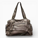 Sac A Main Cuir Lavé Multipoches