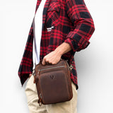 Sacoche Cuir Véritable Vintage