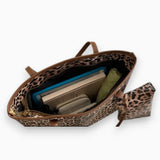 Sac A Main Tote Léopard Set 2 Pièces