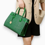 Sac A Main Croco 3 Pièces
