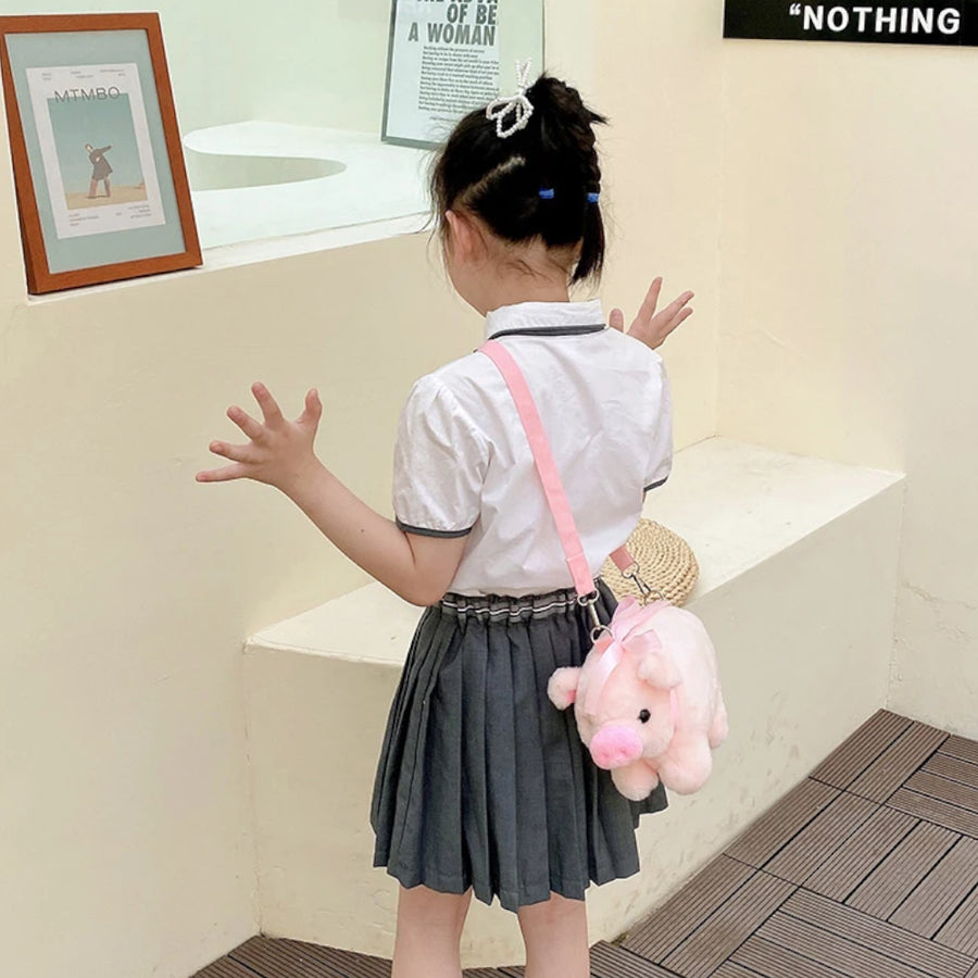 Sac A Main Peluche Cochon Rose Enfant