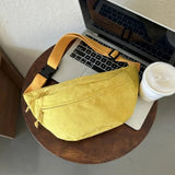 Sac A Main Banane Velours Côtelé