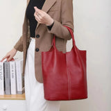 Sac A Main Seau Cuir Véritable