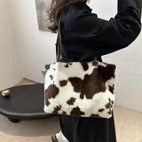 Grand Sac Cabas Peluche Vache