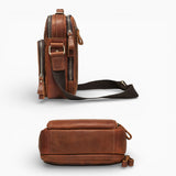 Sacoche Cuir Véritable Vintage