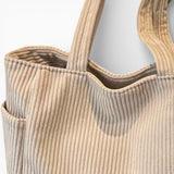 Sac A Main Cabas Velours Côtelé