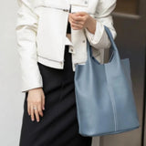 Sac A Main Seau Cuir Véritable