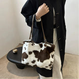 Grand Sac Cabas Peluche Vache