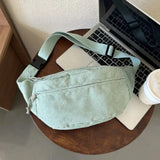 Sac A Main Banane Velours Côtelé