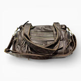 Sac A Main Cuir Lavé Multipoches