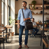Sac Cuir Véritable Ordinateur Portable
