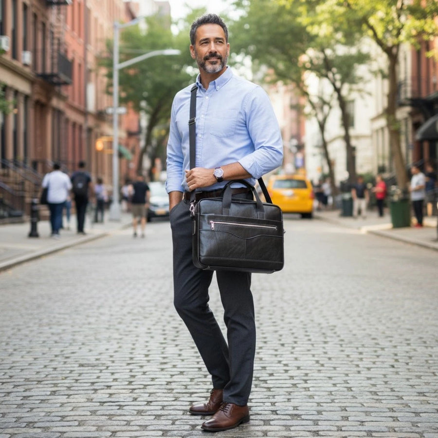 Sac Cuir Véritable Ordinateur Portable