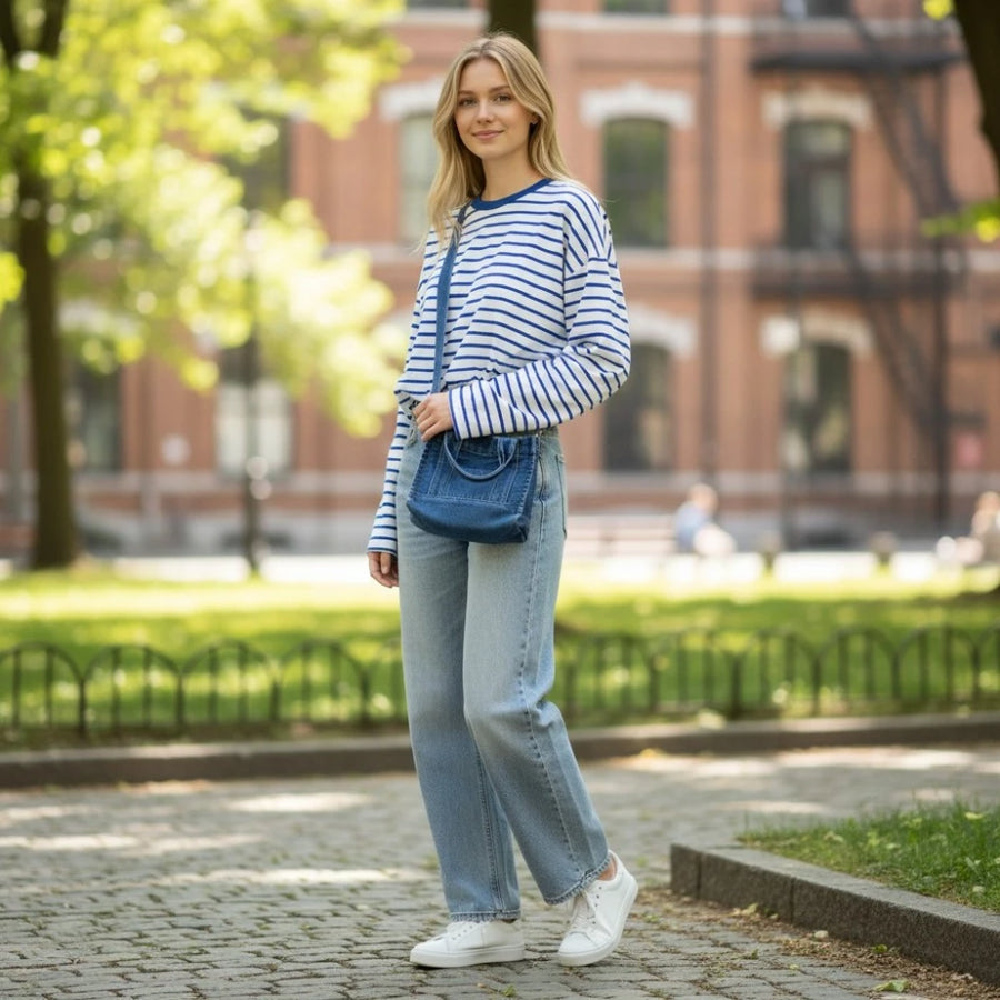 Petit Sac A Main Denim Bleu